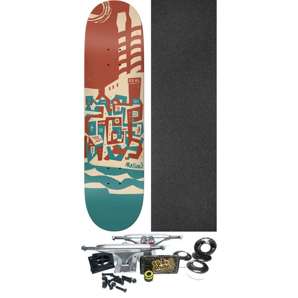 Real Skateboards Mason Silva Brian Barneclo Skateboard Deck - 8.28" x 31.7" - Complete Skateboard Bundle